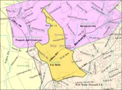 Census Bureau map of Far Hills, New Jersey