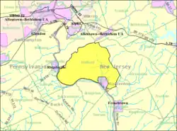 Census Bureau map of Holland Township, New Jersey