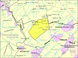 Census Bureau map of Hope Township, New Jersey