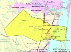 Census Bureau map of Lacey Township, New Jersey