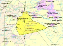 Census Bureau map of Southampton Township, New Jersey