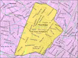 Census Bureau map of West Orange, New Jersey