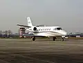 Evening departure of Cessna Citation Excel to Moscow