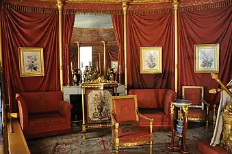 The wall decoration and the furniture were restored by Napoleon III in 1865