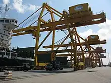 Photograph if a crane at the Port of Hai Phong