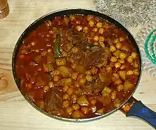 Chakhchoukha in Algerian cuisine; freshly cooked marqa before mixing with rougag