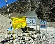 Chander Taal Wildlife Sanctuary sign. Lahaul & Spiti.