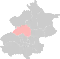 Location of Changping District in Beijing