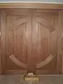 Carved zendo door