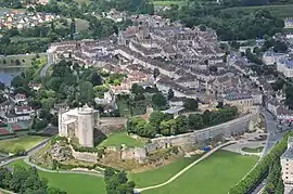 The chateau and town centre of Falaise