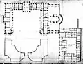 Diagram of the Château-Vieux and of the aile des marronniers (Chestnut tree wing) to the right. ADY