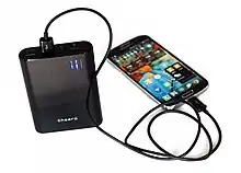 Image 37A high-capacity portable battery charger (power bank) (from Smartphone)