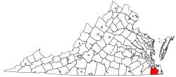 State map highlighting Chesapeake