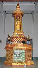 The city pillar inside its shrine (2004 CE). Entrance to this shrine is prohibited for women.