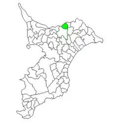 Location of Shimofusa in Chiba Prefecture