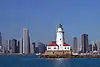 Chicago Harbor Lighthouse viewed from the east