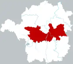 Location in Hengyang