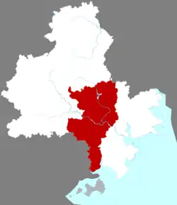 Location in Quanzhou