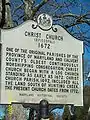 Christ Church - Historic Marker, December 2008