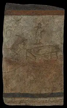 An ancient wall painting depicting Jesus