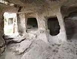 Inside a cave