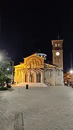 Church in village square