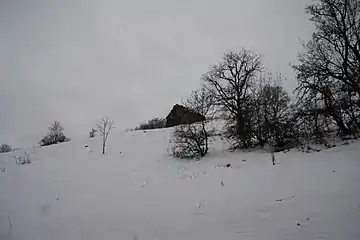 Scenery around Dzoravank Church in winter