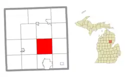 Location within Ogemaw County