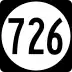 State Route 726 marker