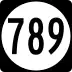 State Route 789 marker