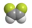 spacefill structure of Cis-1,2-difluoroethene