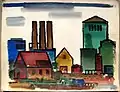 Water Color: Factory, c. 1930s