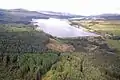 Aerial photograph of Duncarron with the Carron-Valley-Reservoir in background (status 2008)