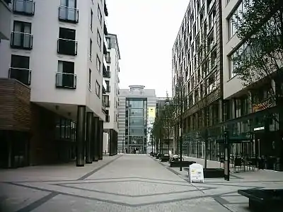 The Boulevard at Leeds Dock, looking towards the Royal Armouries Museum