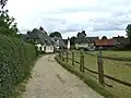 View from The Bury down the church drive towards Middle Street