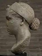 Profile view of the Vatican Cleopatra