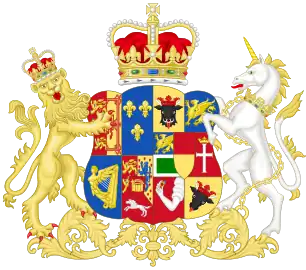 Arms of Queen Charlotte, from 1761 to 1801