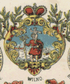 Coat of arms of Wilno on a 1920 postcard