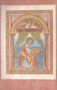 Evangelist portrait (Matthew), folio 20 verso