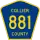 County Road 881 marker