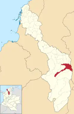 Location of the municipality and town of Rio Viejo in the Bolívar Department of Colombia