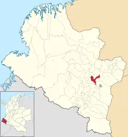 Location of the municipality and town of La Florida, Nariño in the Nariño Department of Colombia.