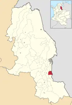 Location of the municipality and town of Ragonvalia in the Norte de Santander Department of Colombia.