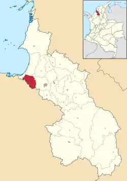 Location of the municipality and town of Palmito, Sucre in the Sucre Department of Colombia.