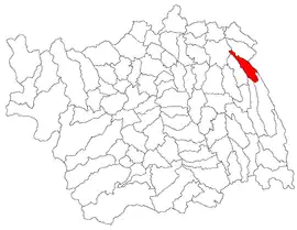 Location in Bacău County