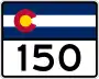 State Highway 150 marker