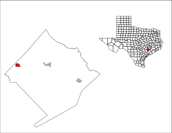 Location of Weimar, Texas