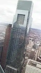 Comcast Center viewed from observation deck, 2016