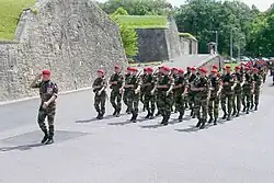 The companies of the 1st Parachute Regiment of Marine Infantry, in 2008 in Bayonne.