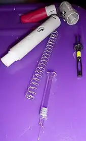 Components of injectable package